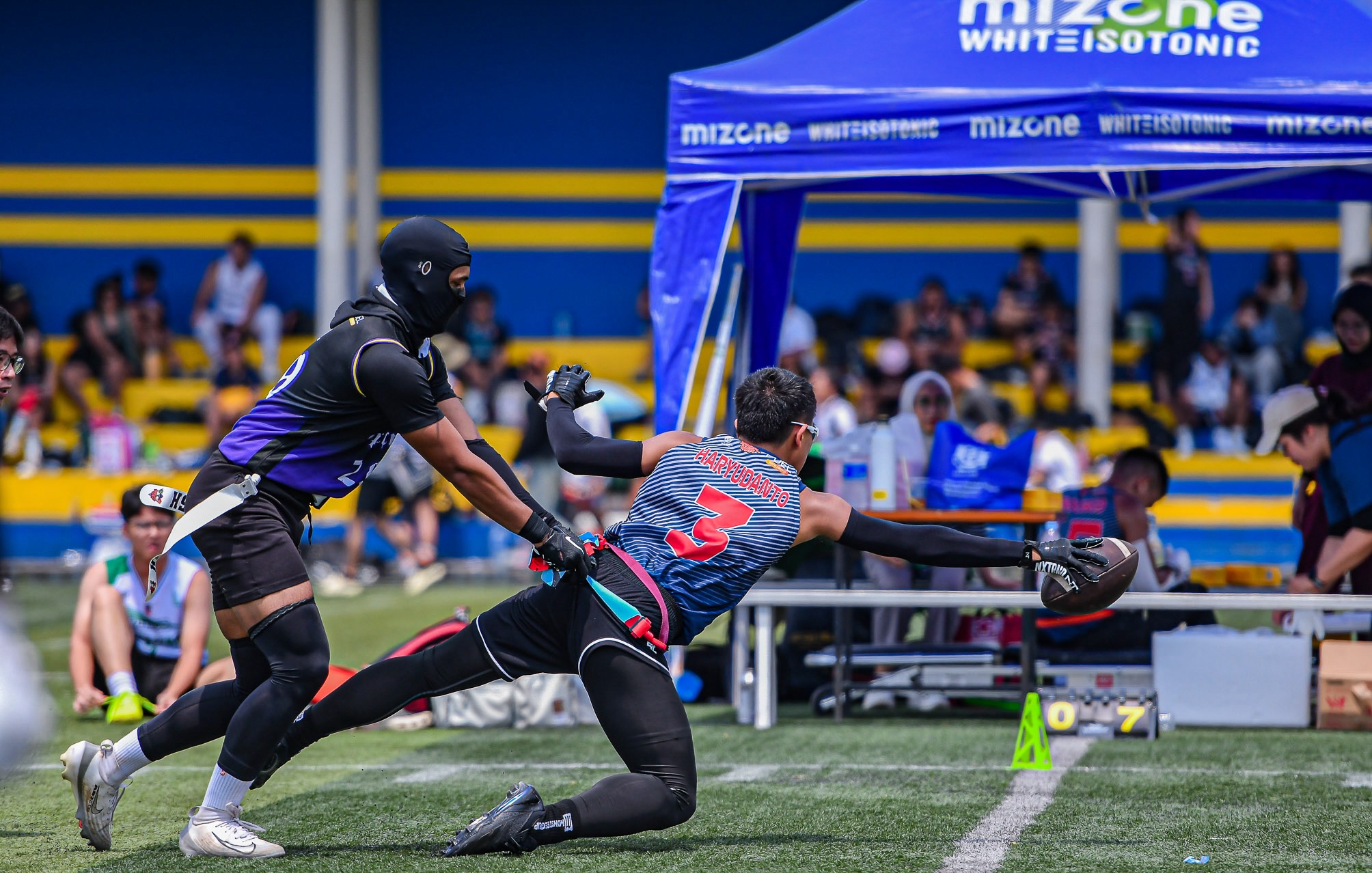 Flag football — diving catch